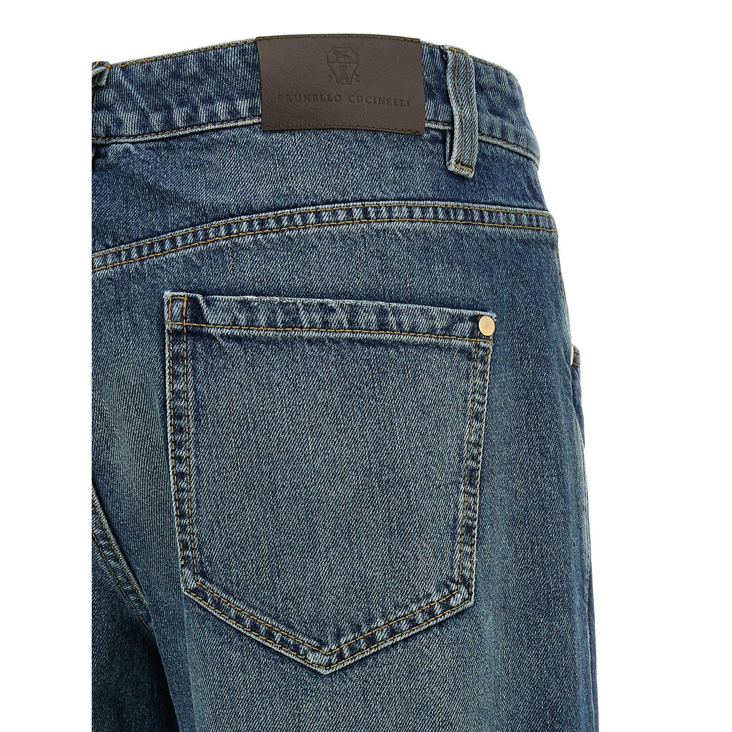 Brunello Cucinelli Blue Cotton Jeans Denim