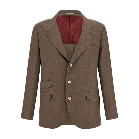Brunello Cucinelli Brown Linen Blazer