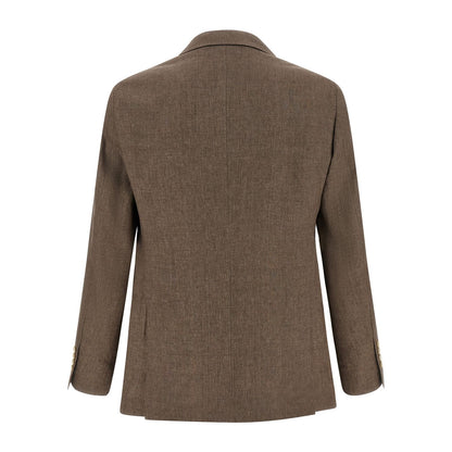 Brunello Cucinelli Brown Linen Blazer