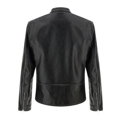 Dsquared² Black Leather Leather Jacket