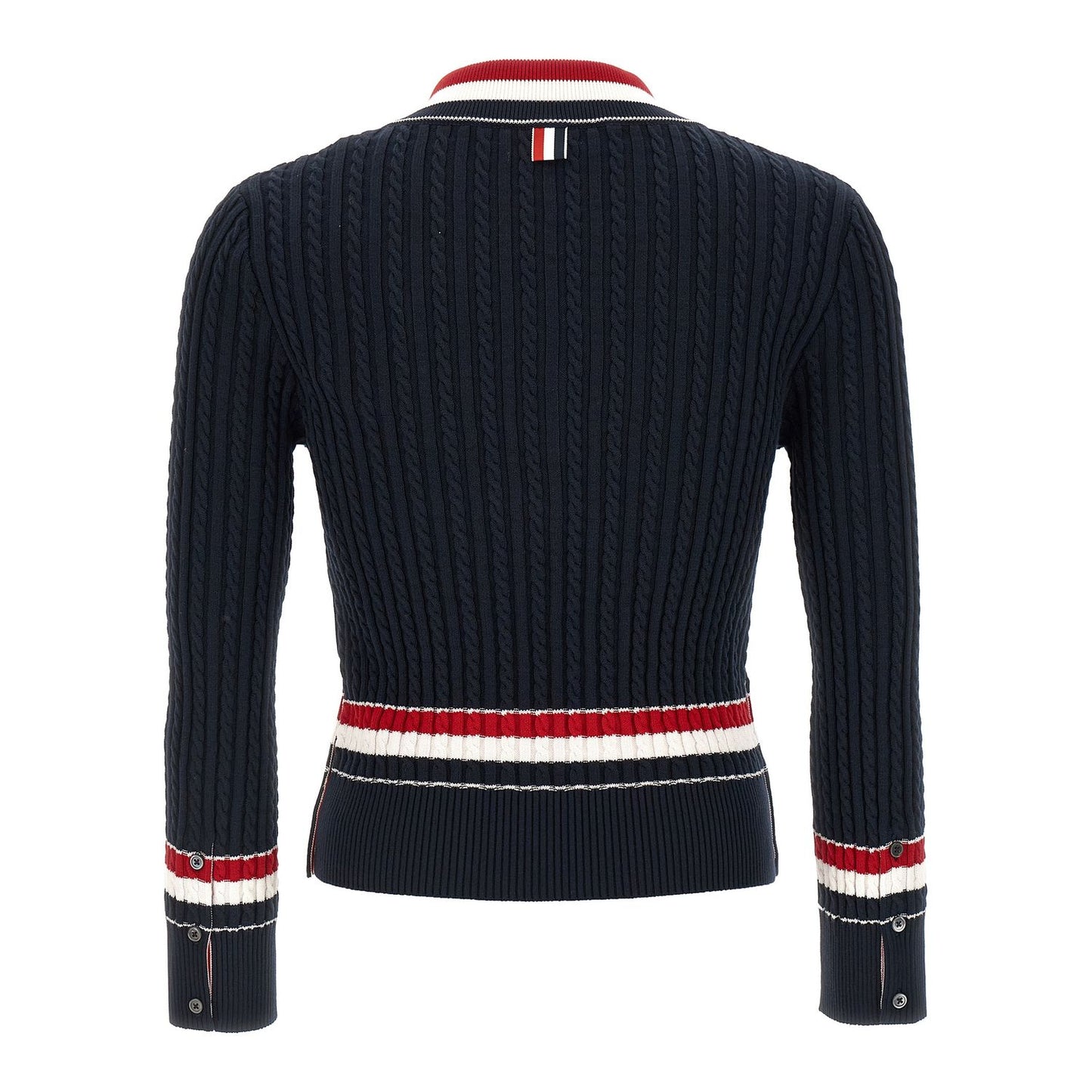Thom Browne Blue Cotton Cardigan