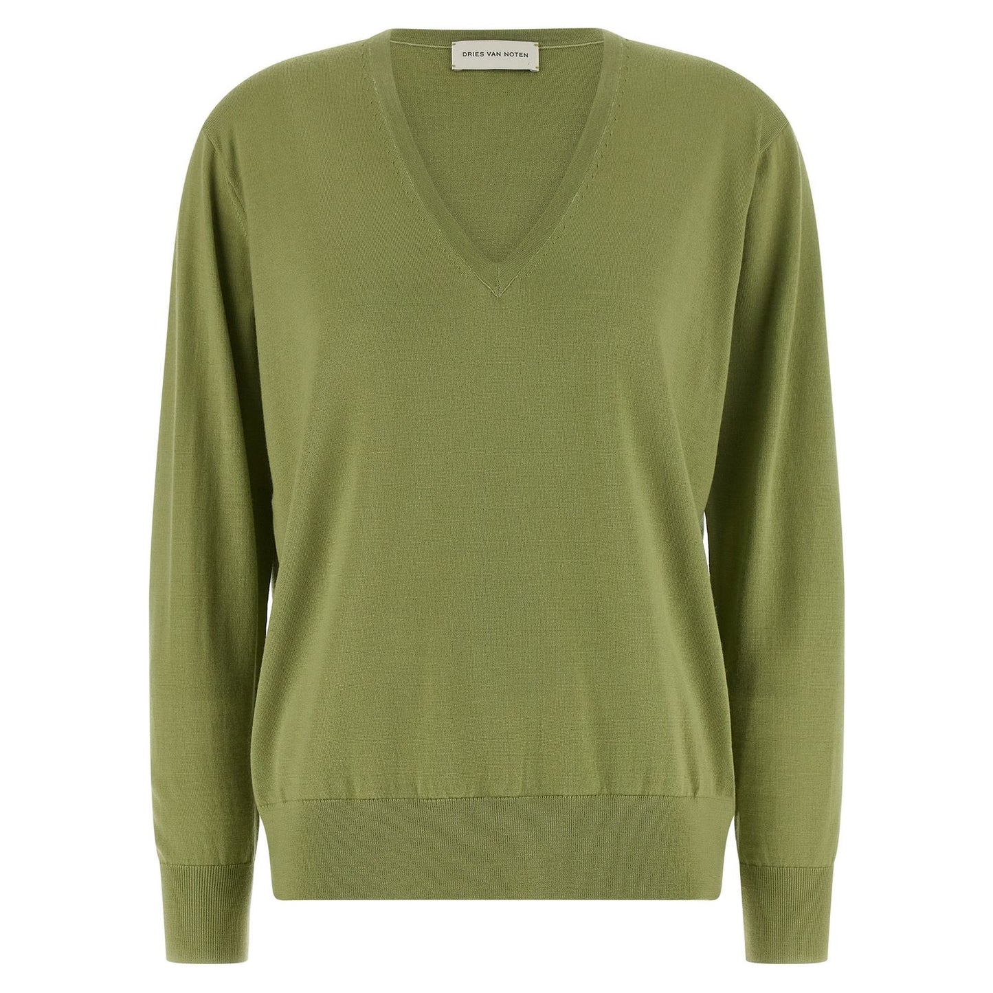 Dries Van Noten Bicolor Merino Wool Cardigan