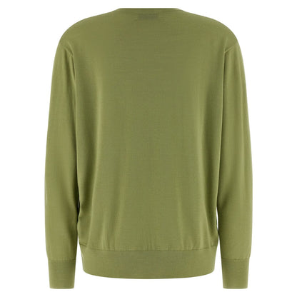 Dries Van Noten Bicolor Merino Wool Cardigan
