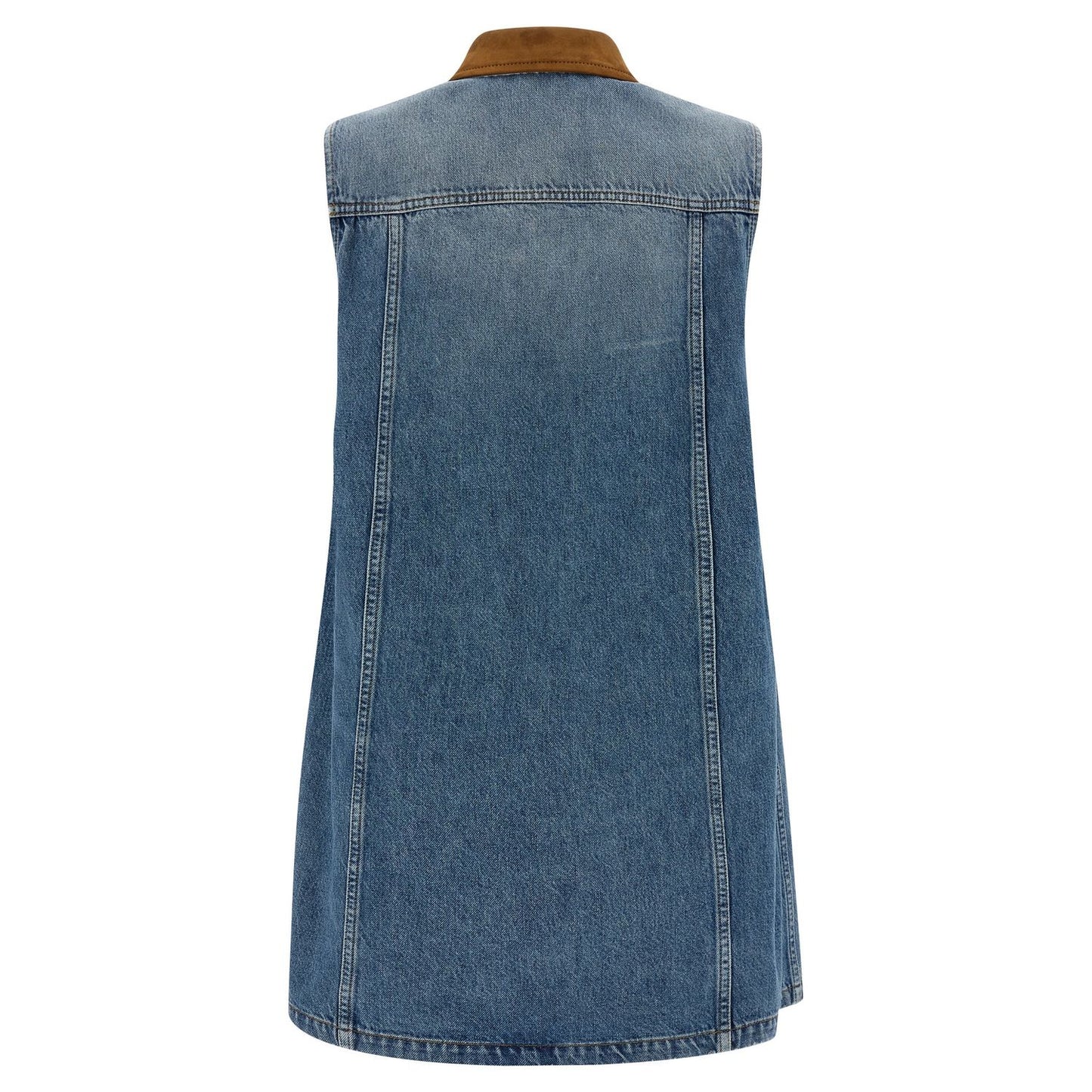Versace Blue Cotton Short Dress