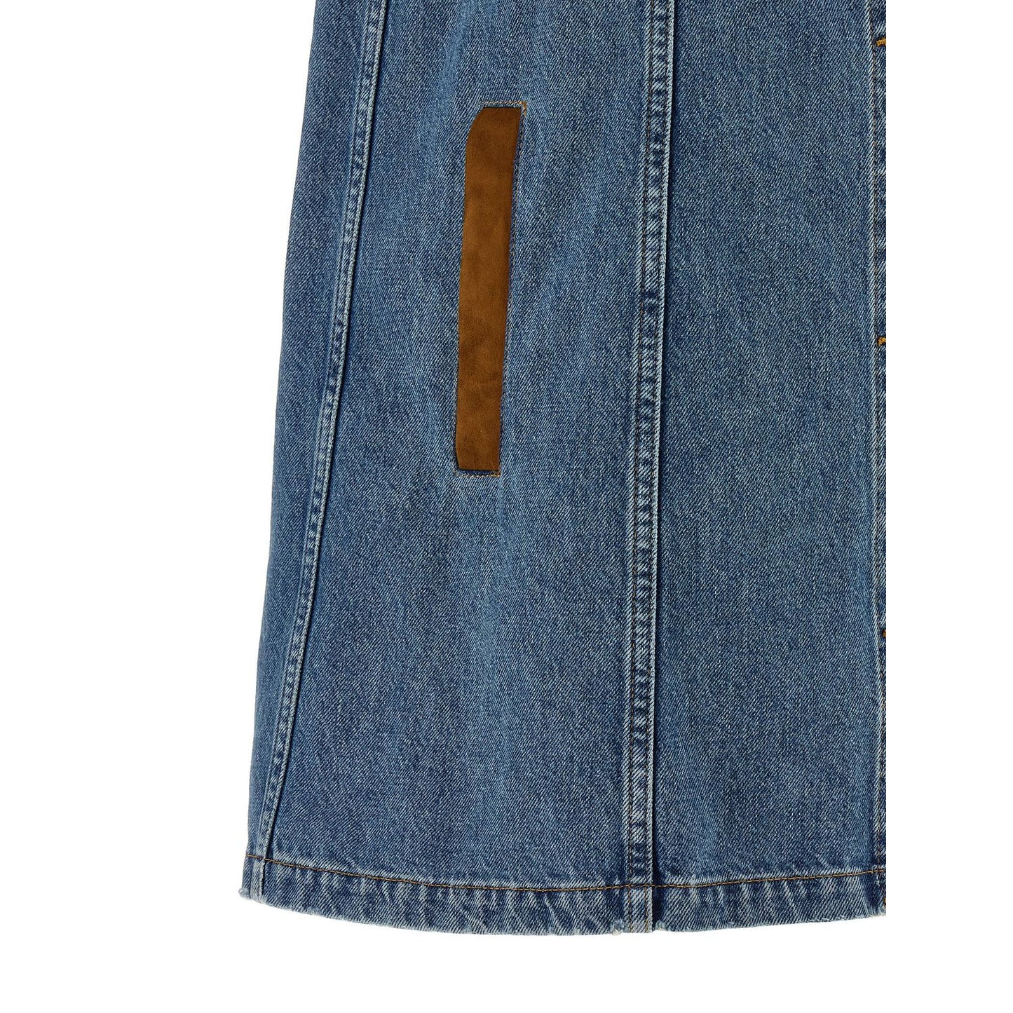 Versace Blue Cotton Short Dress