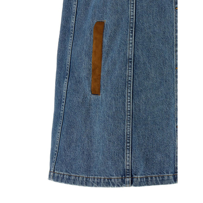 Versace Blue Cotton Short Dress