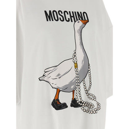Moschino White Cotton Short Dress