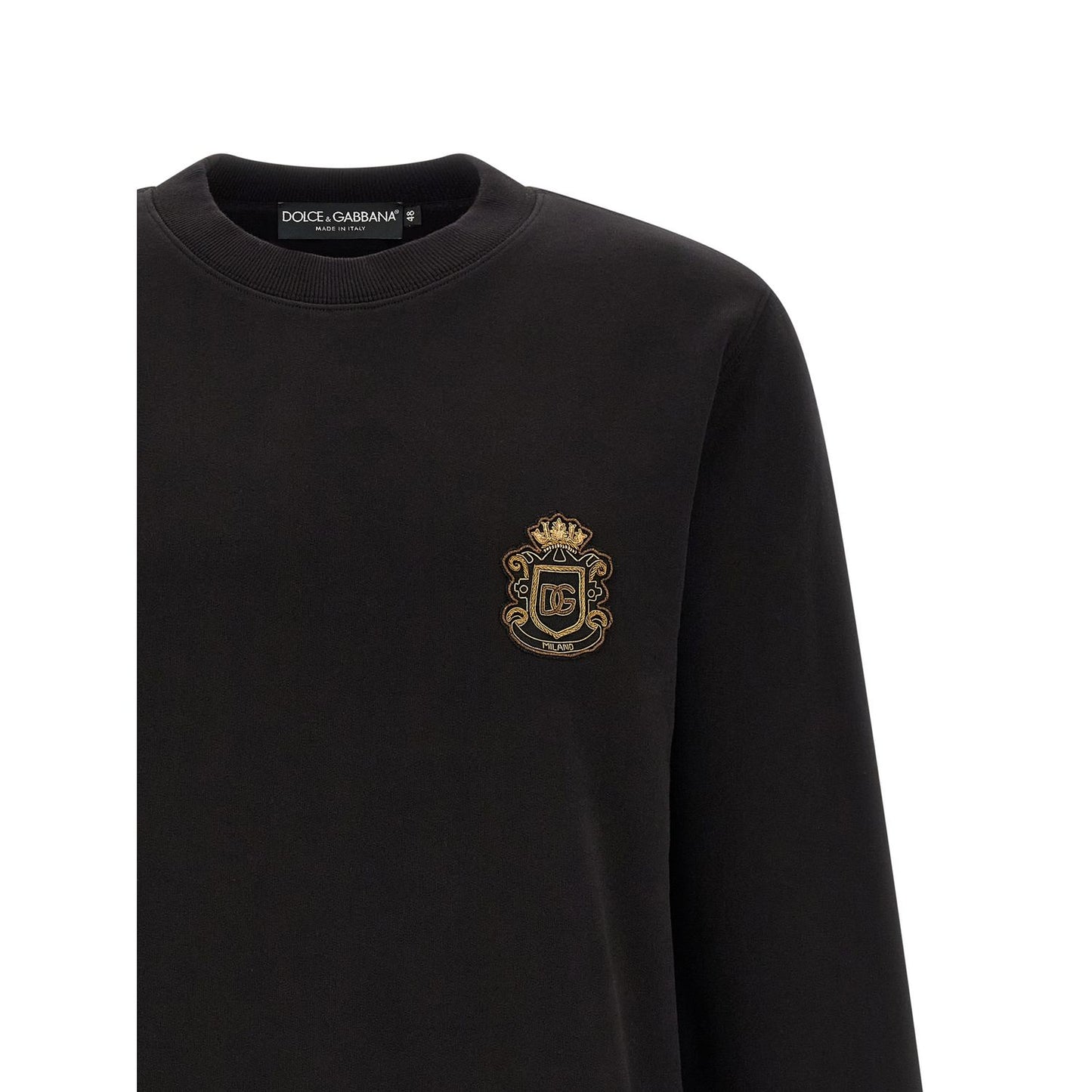 Dolce & Gabbana Black Cotton Sweatshirt