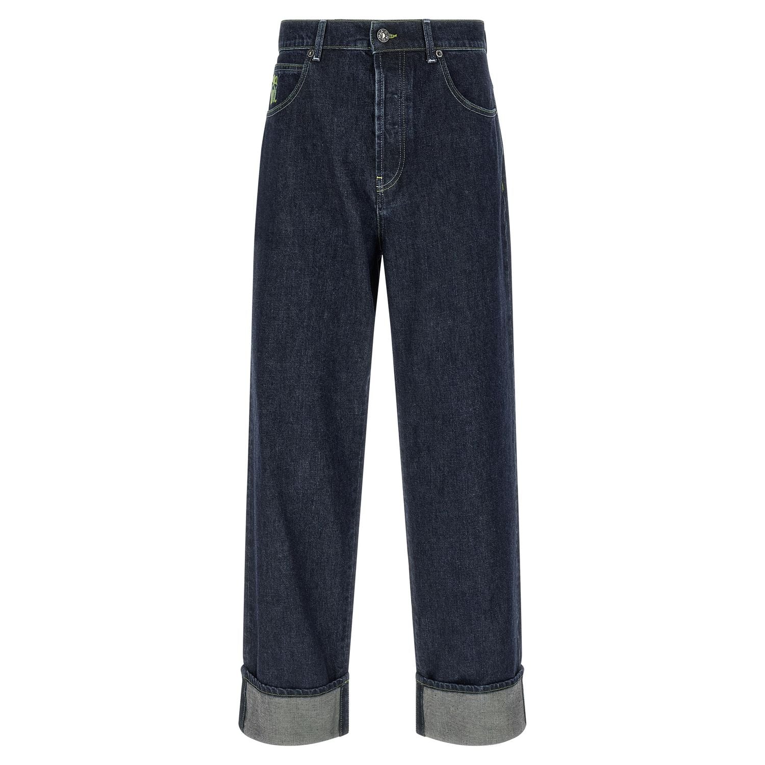Marni Blue Cotton Straight-Leg Jeans