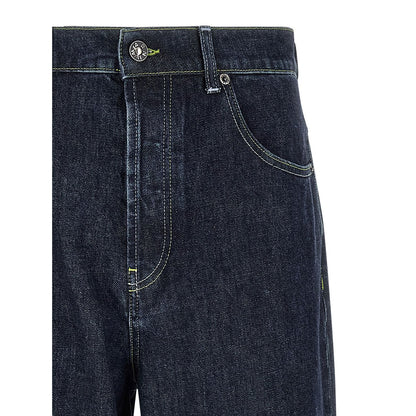 Marni Blue Cotton Straight-Leg Jeans
