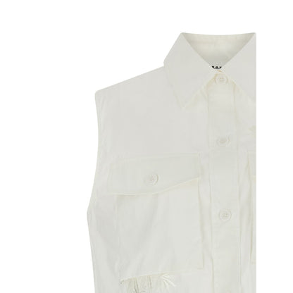 P.A.R.O.S.H. White Polyamide Blouse