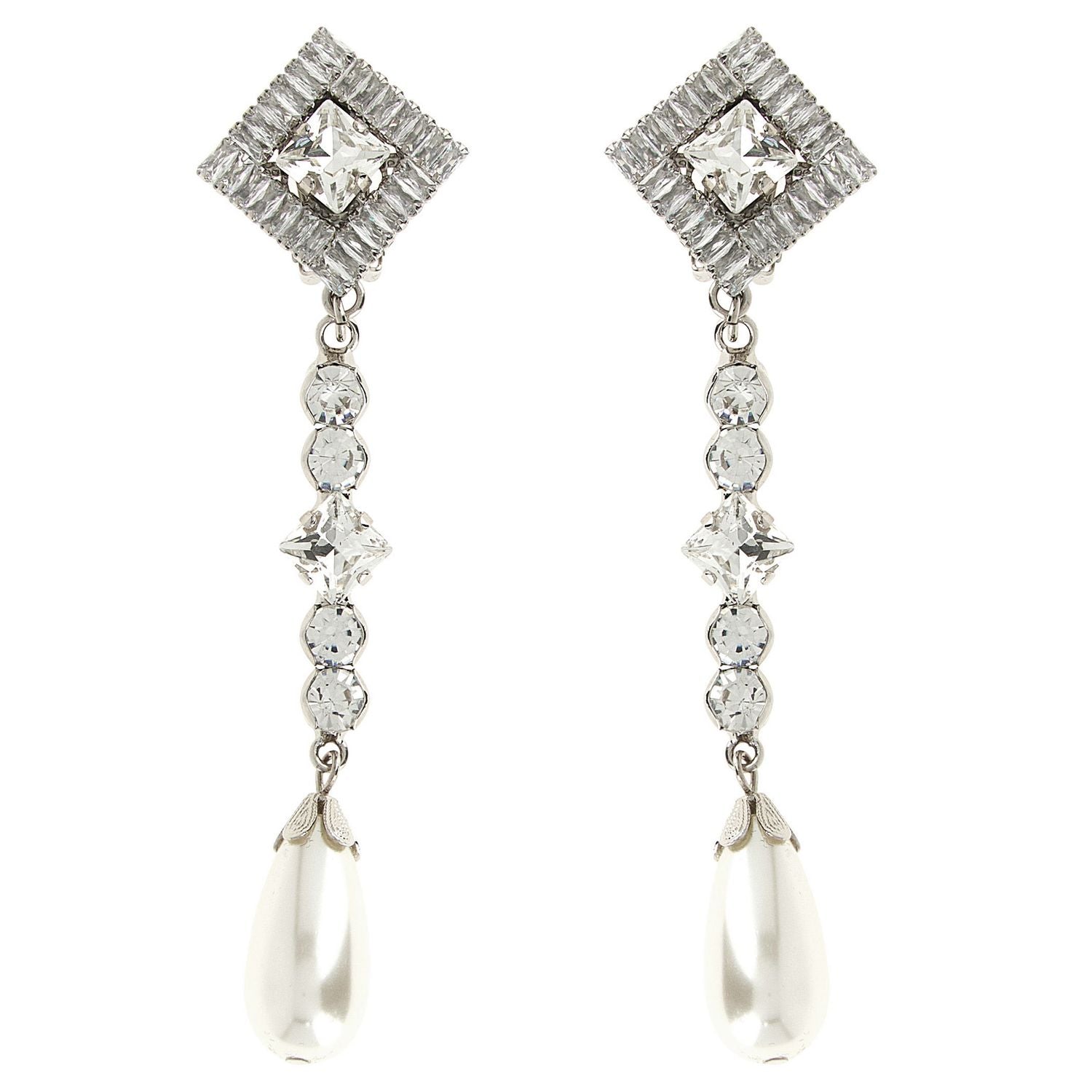 Alessandra Rich Silver Plastic Earrings
