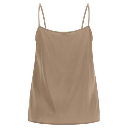 Peserico Brown Silk Blouse
