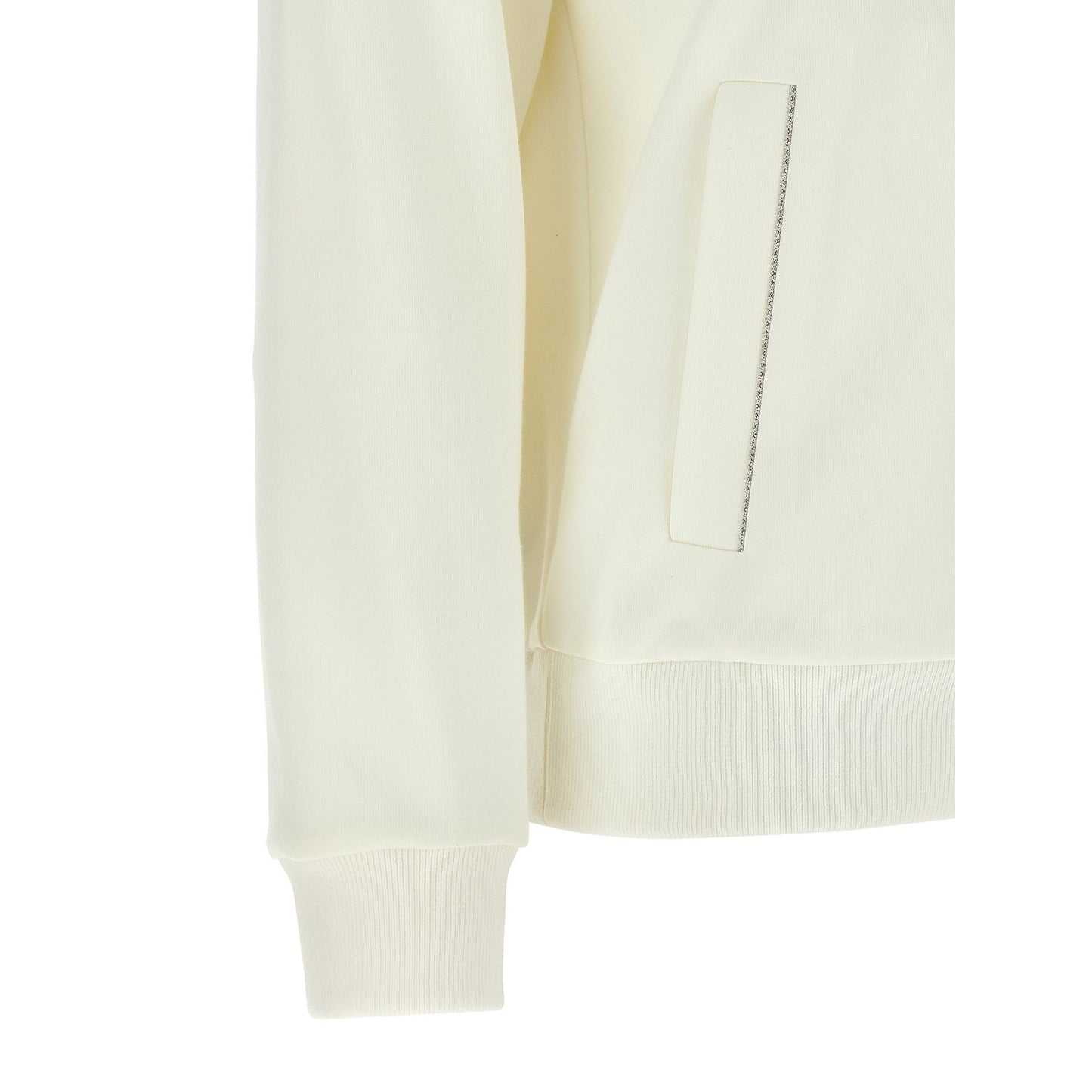 Peserico White Cotton Sweatshirt