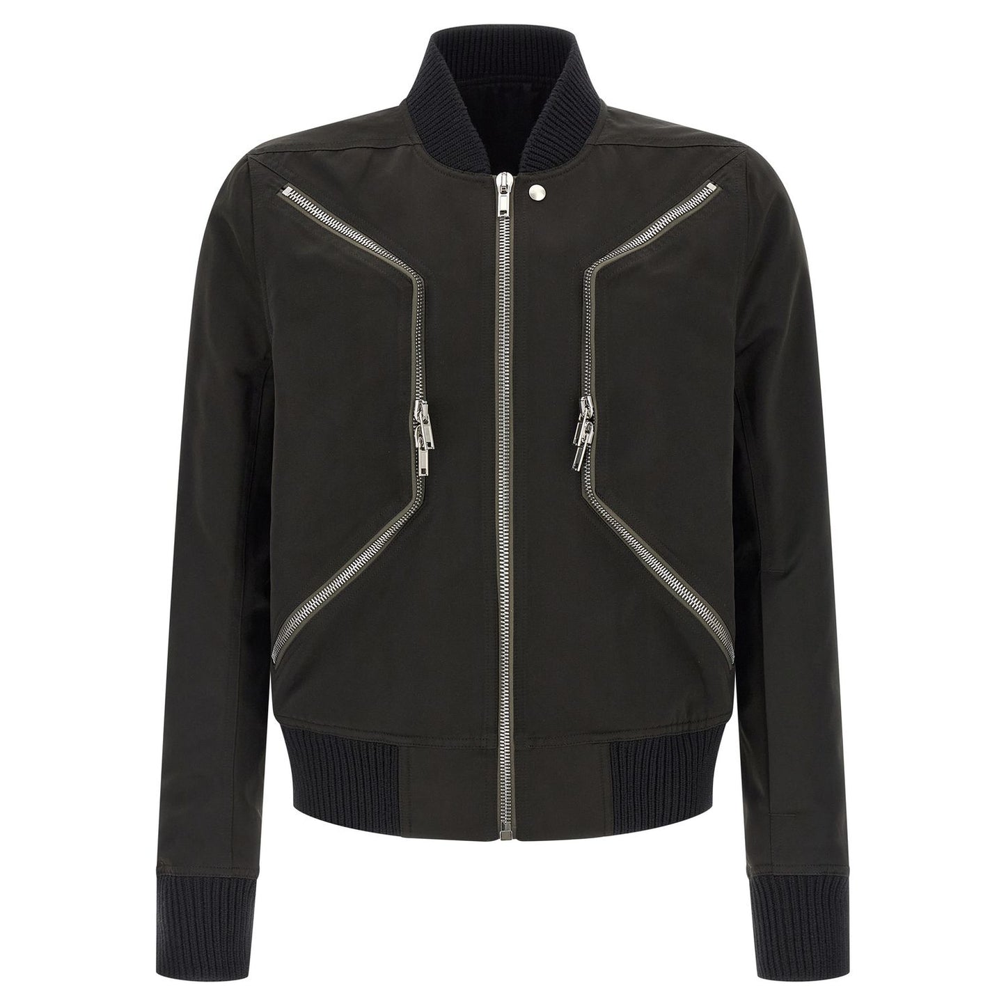 Rick Owens Black Polyester Bomber