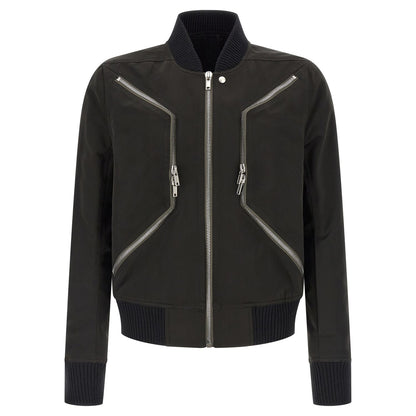 Rick Owens Black Polyester Bomber