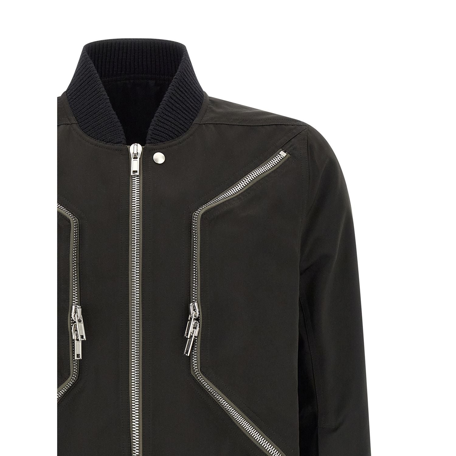 Rick Owens Black Polyester Bomber