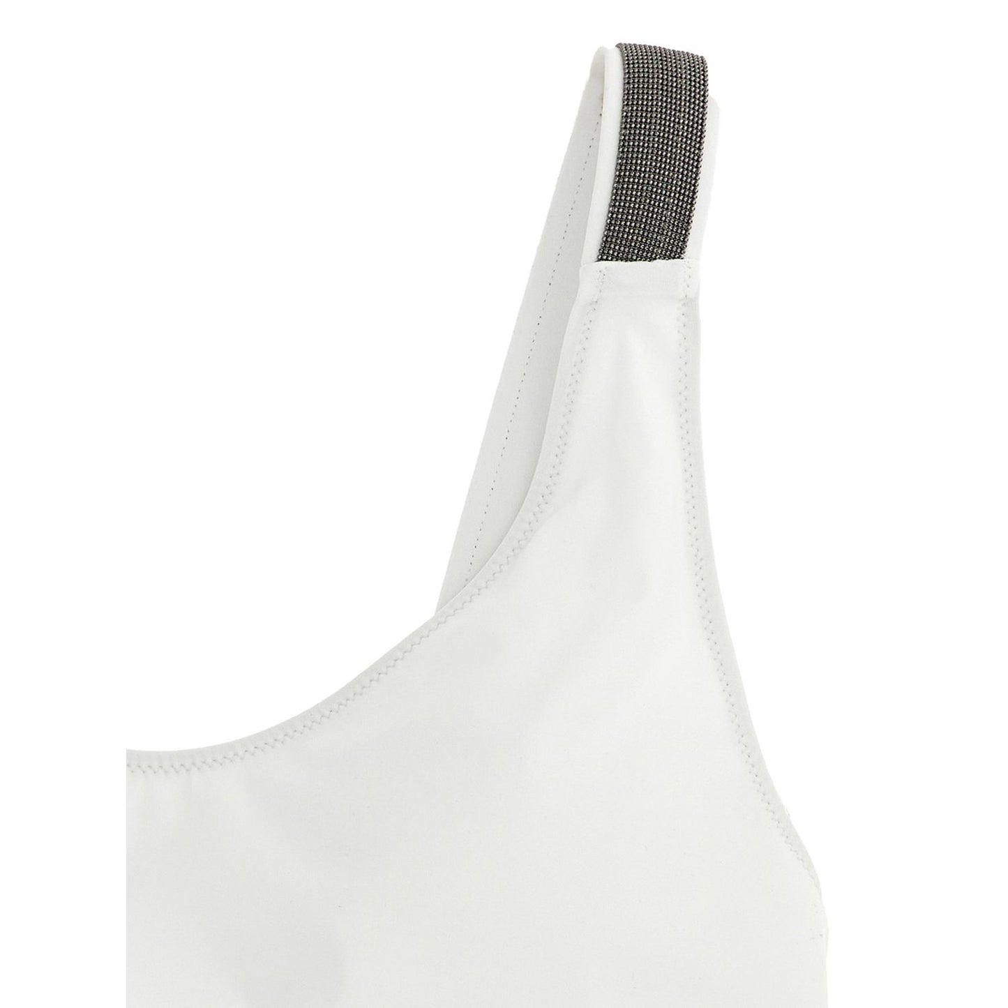Brunello Cucinelli White Polyamide One-Piece Swimsuit