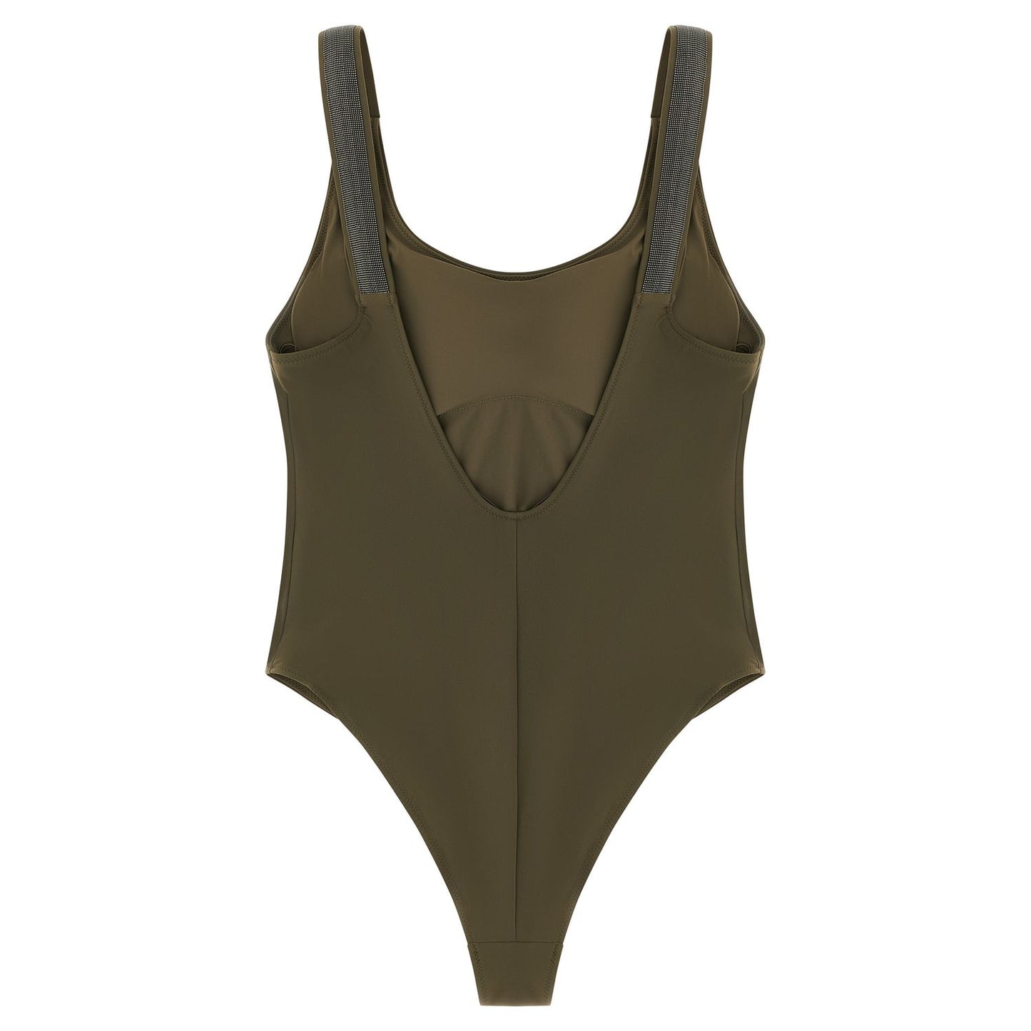 Brunello Cucinelli Bicolor Polyamide One-Piece Swimsuit