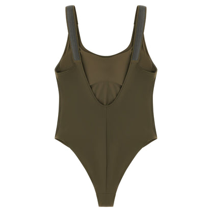 Brunello Cucinelli Bicolor Polyamide One-Piece Swimsuit