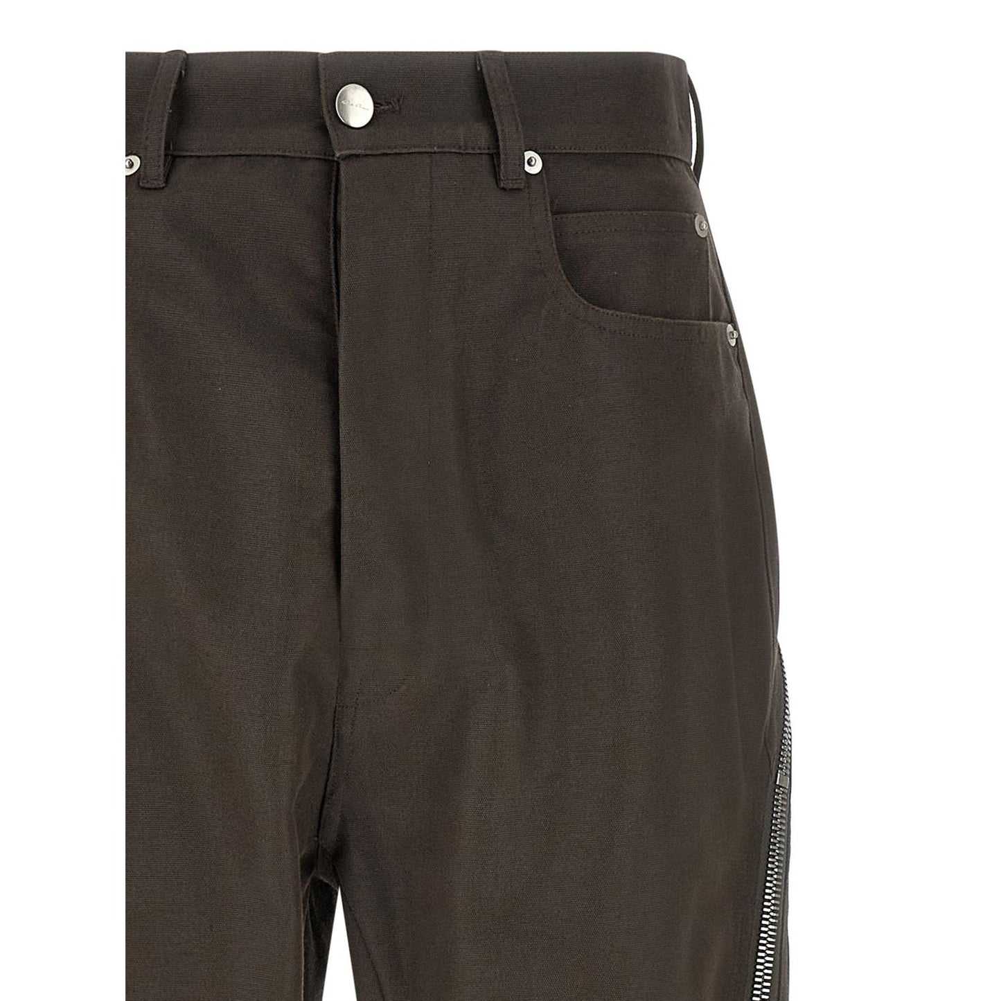 Rick Owens Brown Cotton Casual Pants