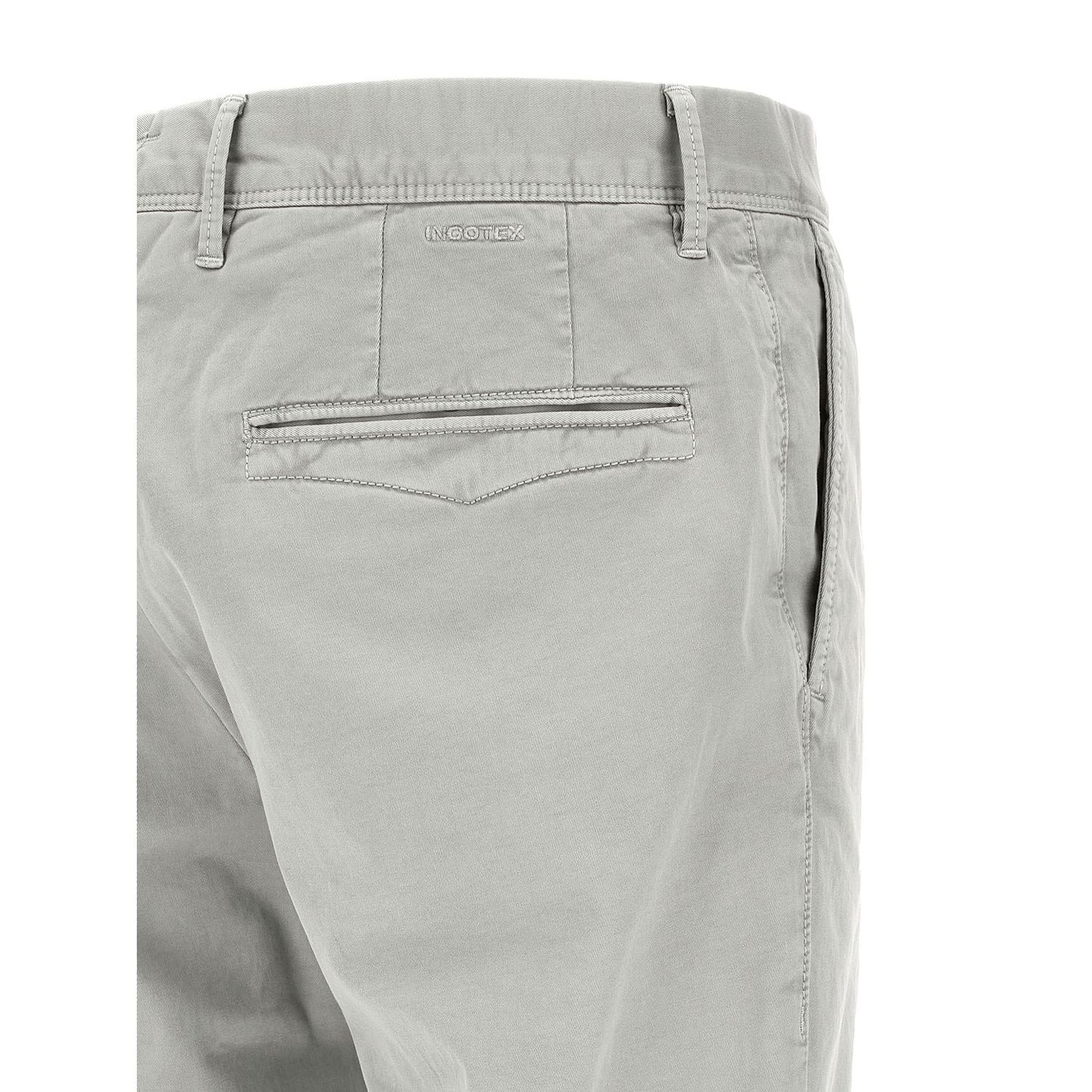 Incotex Gray Cotton Casual Pants