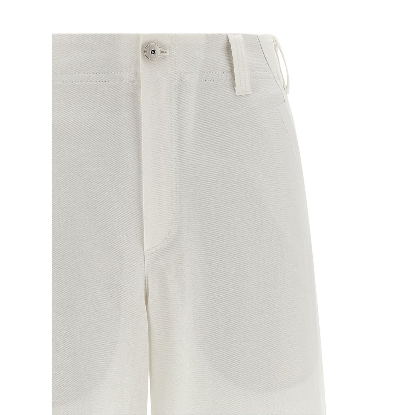 Brunello Cucinelli White Cotton Chino Pants