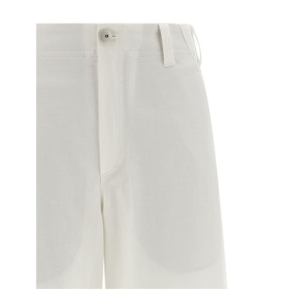 Brunello Cucinelli White Cotton Chino Pants
