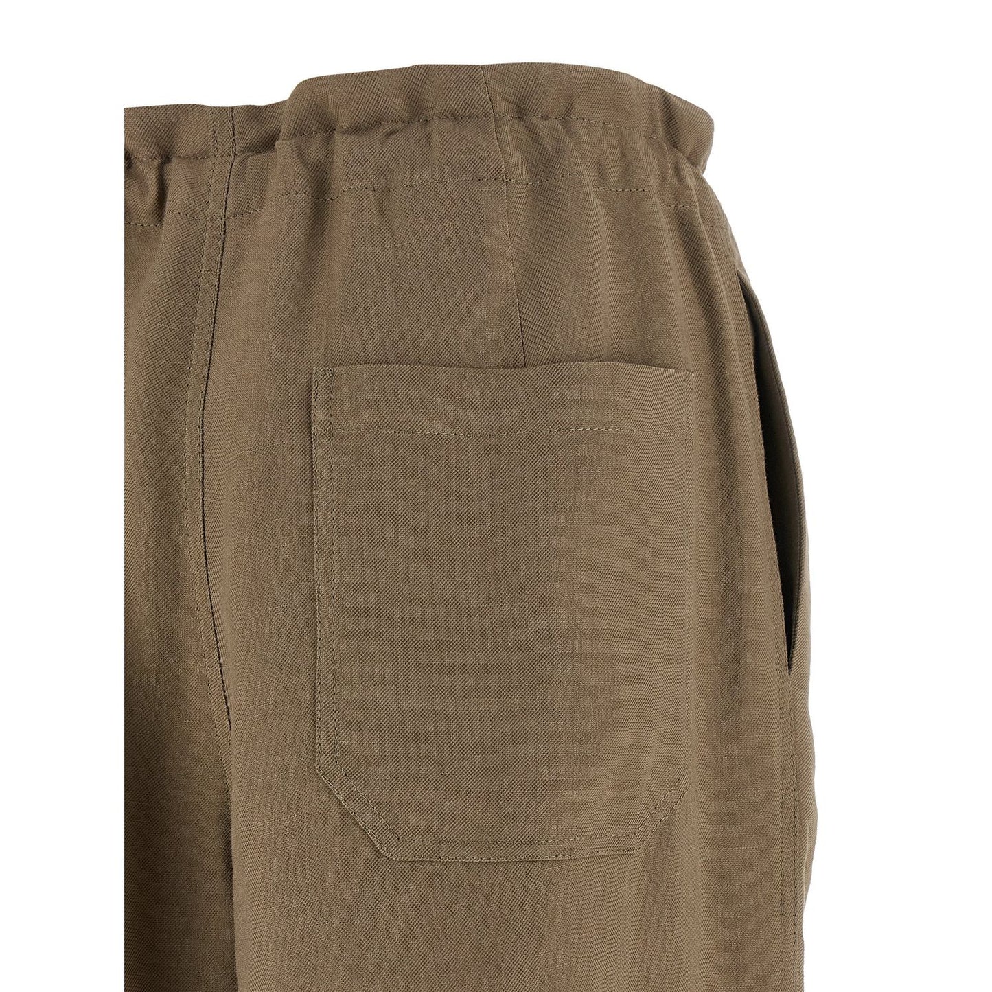 Brunello Cucinelli Beige Viscose Casual Pants