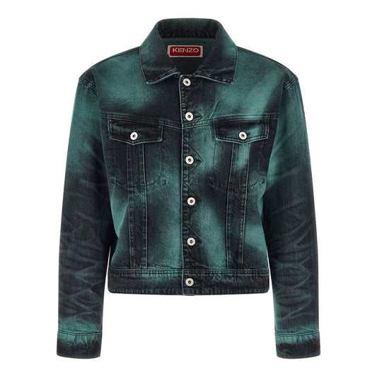 Kenzo Gray Cotton Denim Jacket