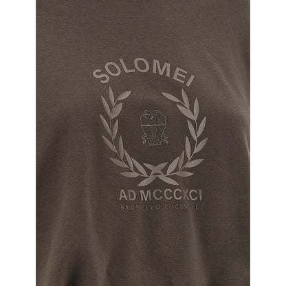 Brunello Cucinelli Brown Cotton Sweatshirt