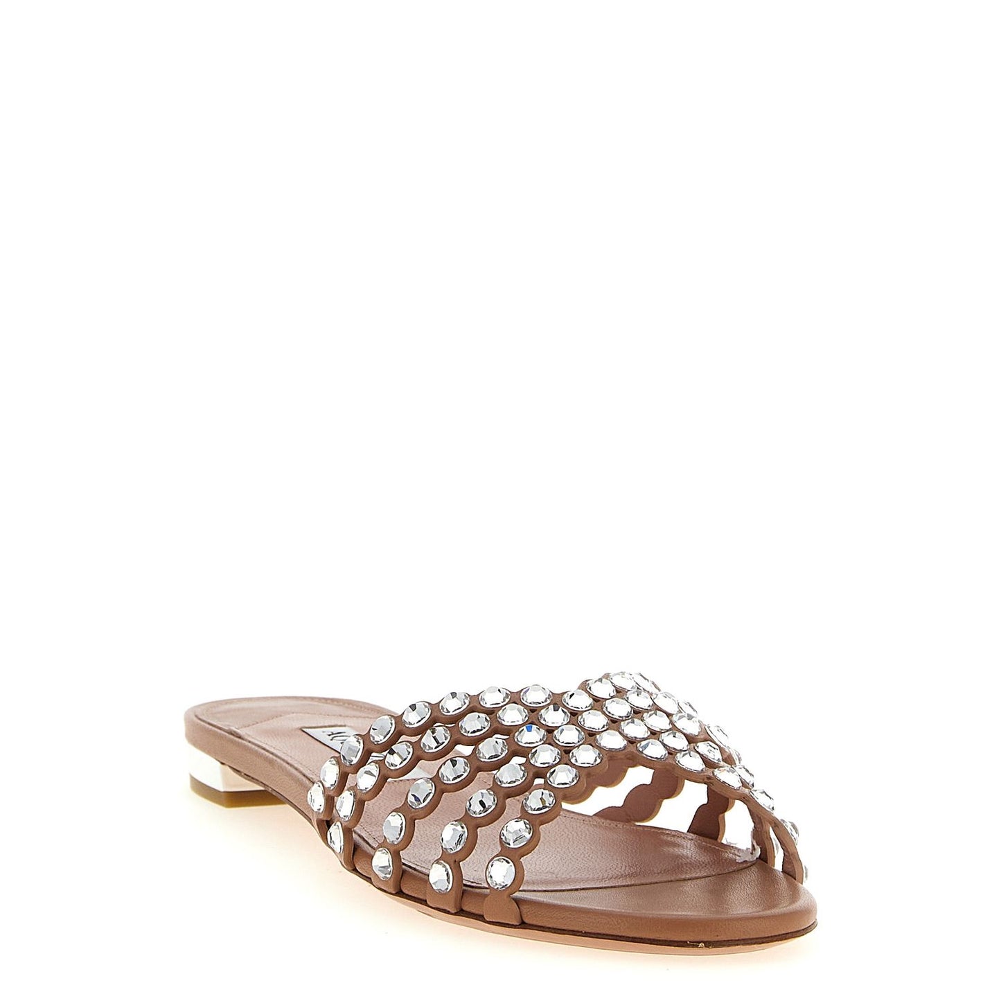 Aquazzura Multicolor Lamb Leather Slides