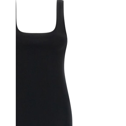Entire Studios Black Viscose Midi Dress