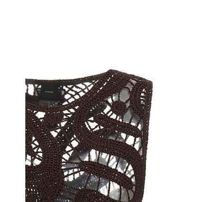 PINKO Brown Viscose Blouse