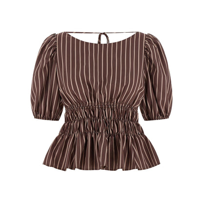 PINKO Brown Viscose Pattern Shirt
