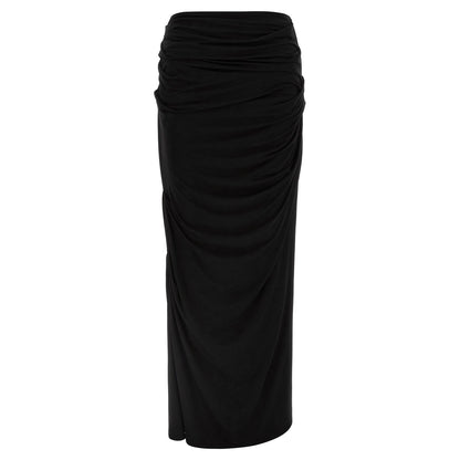 Entire Studios Black Viscose Mini Skirt