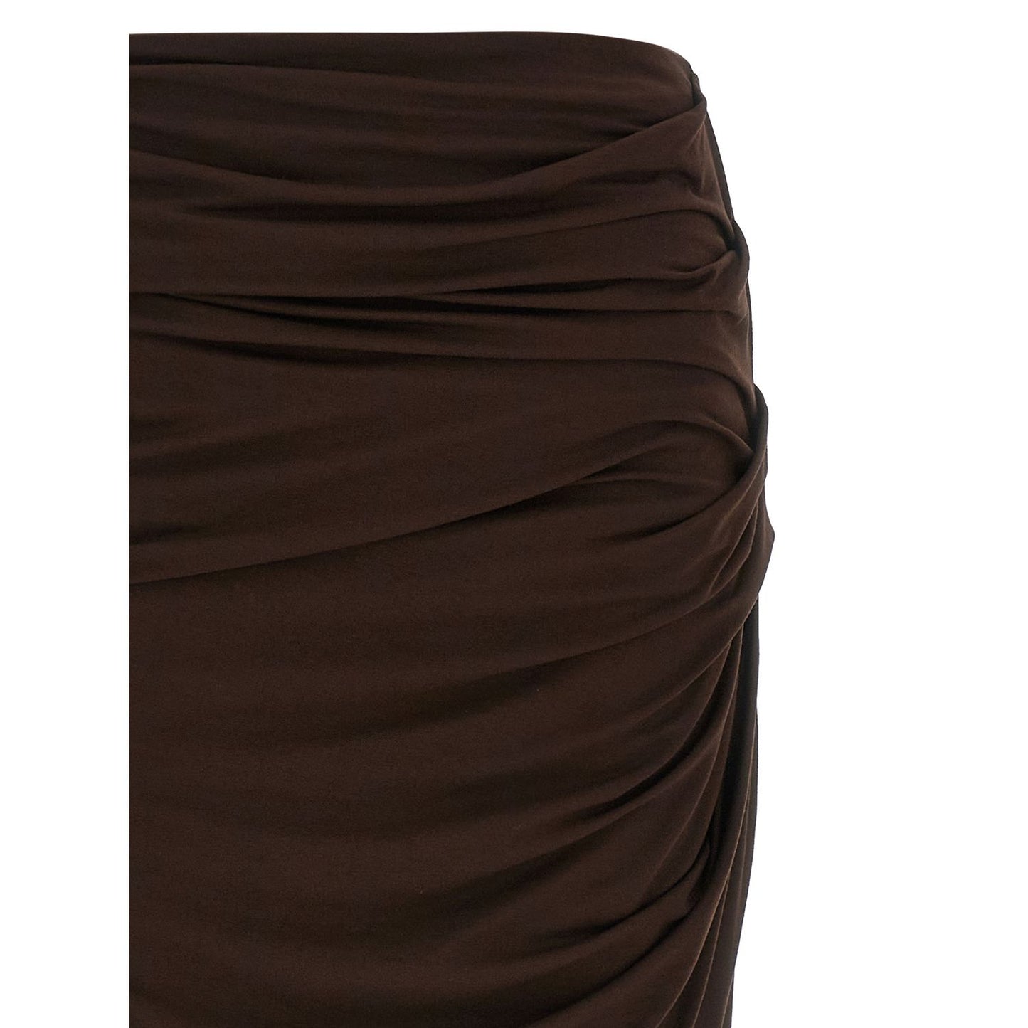 Entire Studios Brown Viscose Mini Skirt