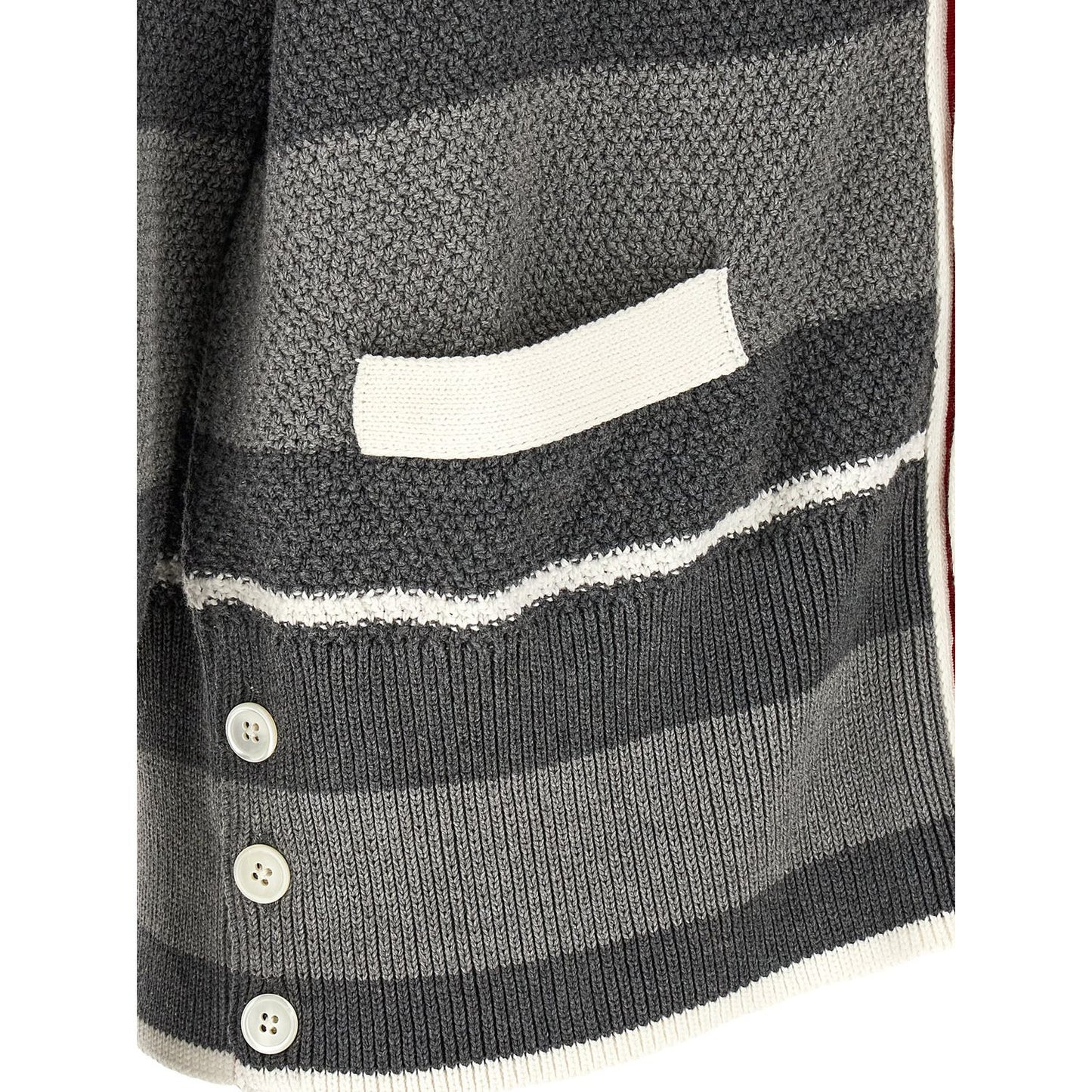Thom Browne Gray Cotton Cardigan