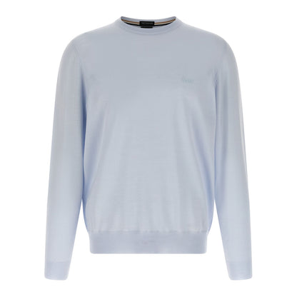 Hugo Boss Blue Virgin Wool Cardigan