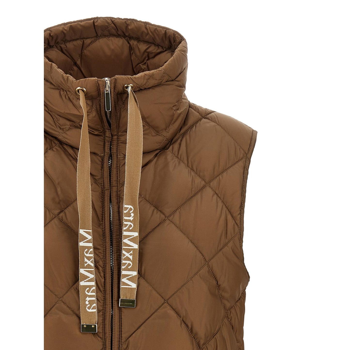 Max Mara Brown Polyamide Sleeveless Jacket