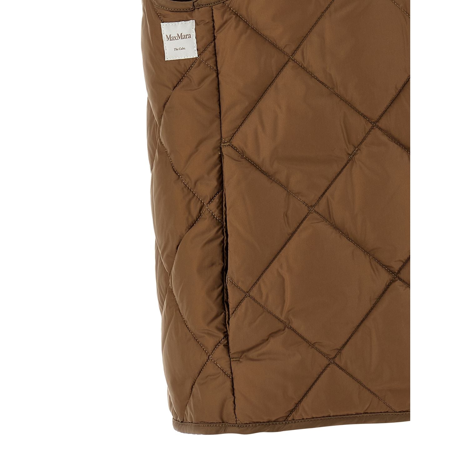 Max Mara Brown Polyamide Sleeveless Jacket