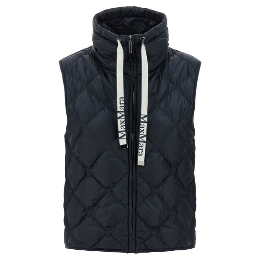 Max Mara Blue Polyamide Sleeveless Jacket
