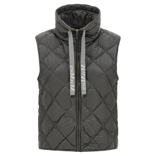 Max Mara Gray Polyamide Sleeveless Jacket