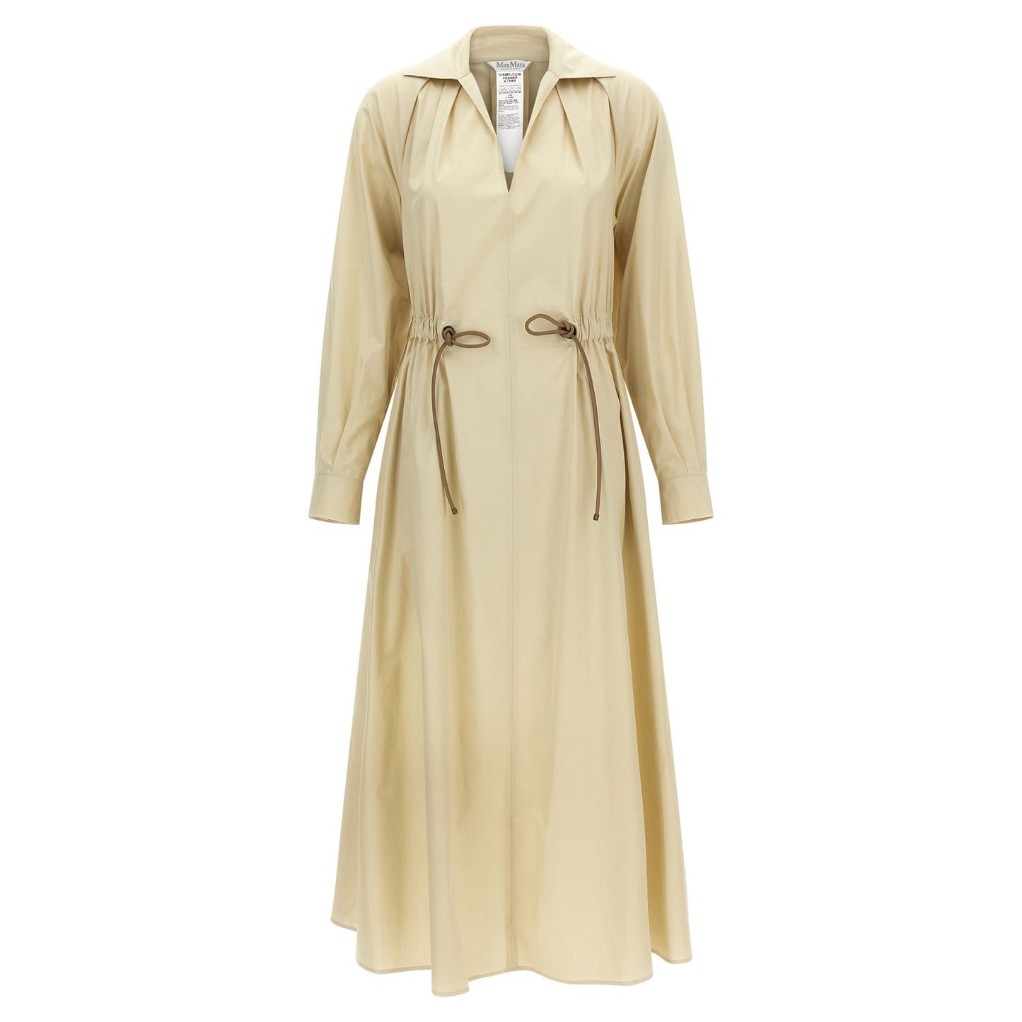 Max Mara Beige Cotton Long Dress