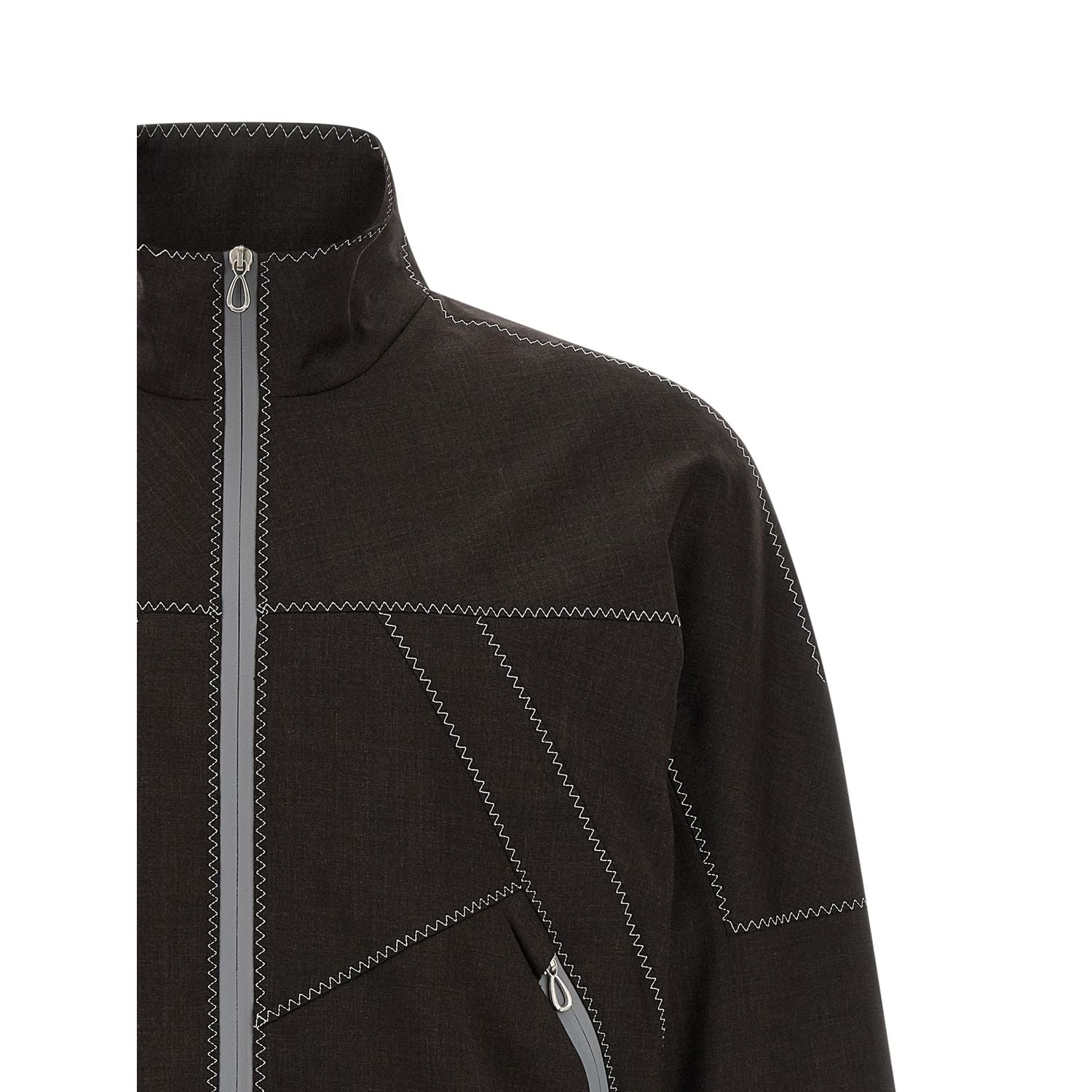 Kiko Kostadinov Brown Virgin Wool Full-Length Jacket