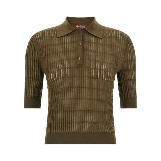 Max Mara Bicolor Silk Polo Shirt