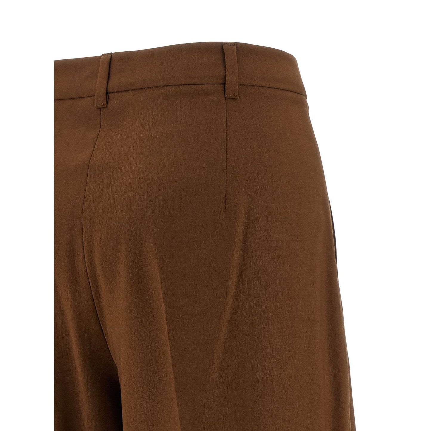 Max Mara Brown Virgin Wool Casual Pants