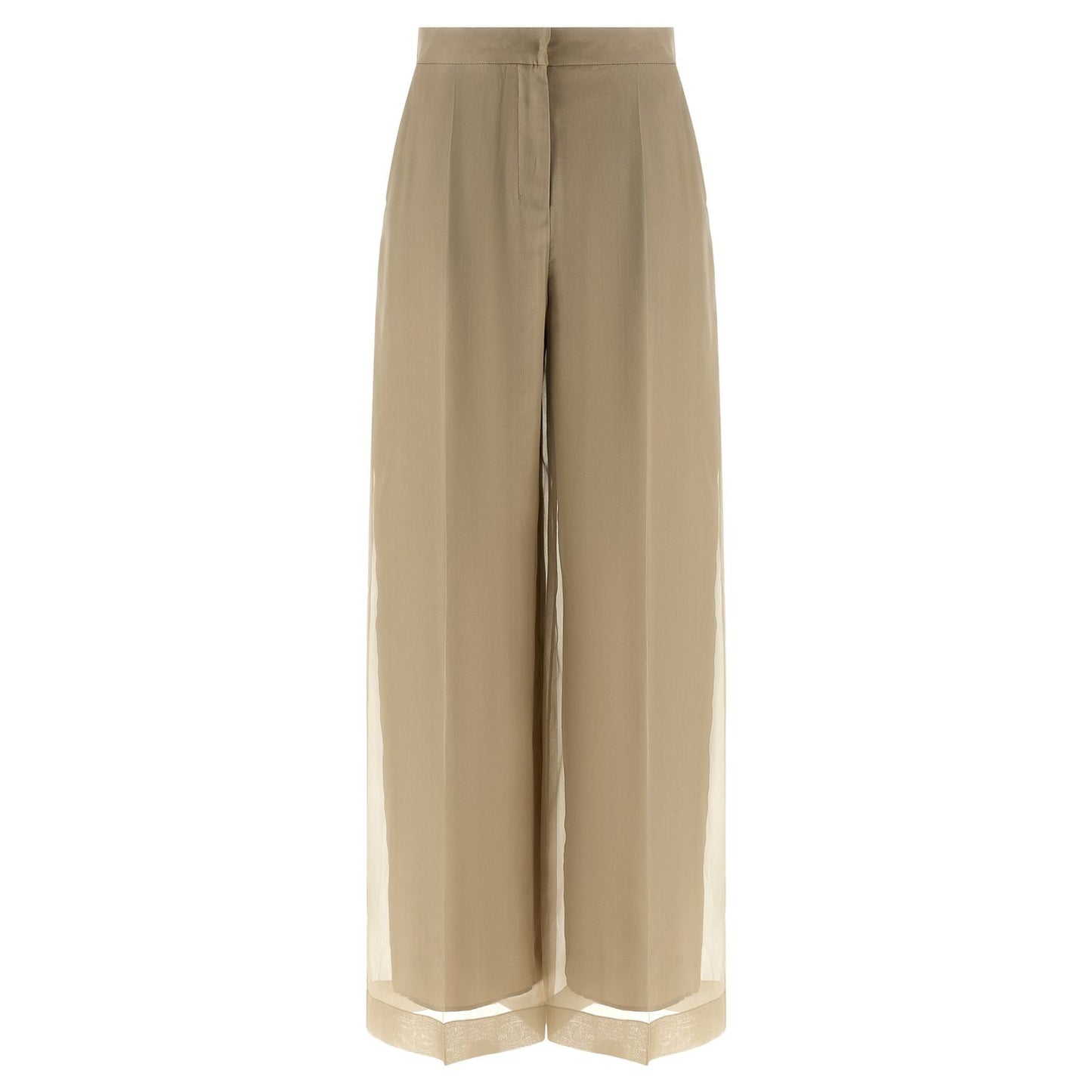 Max Mara Beige Silk Casual Pants