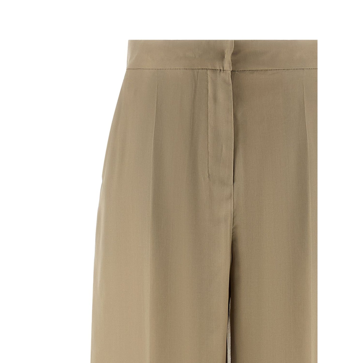 Max Mara Beige Silk Casual Pants