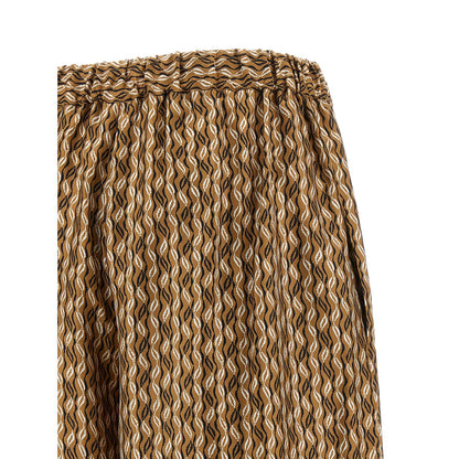 Max Mara Brown Silk Casual Pants